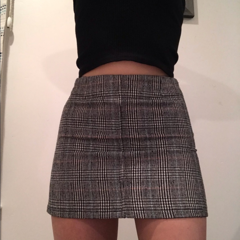 plaid mini skirt